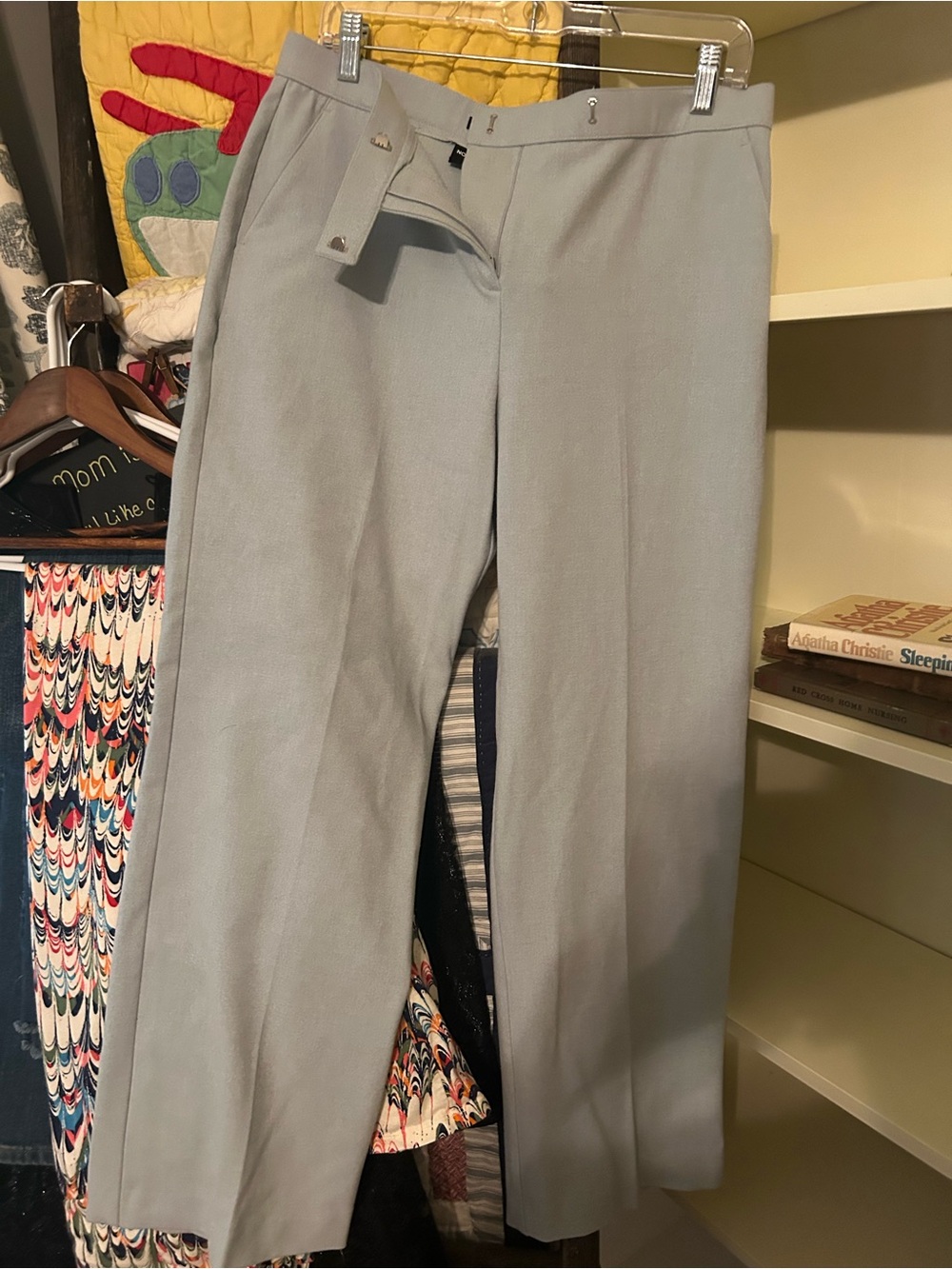 Norton McNaughton Light Gray Straight-Leg Women's Pants